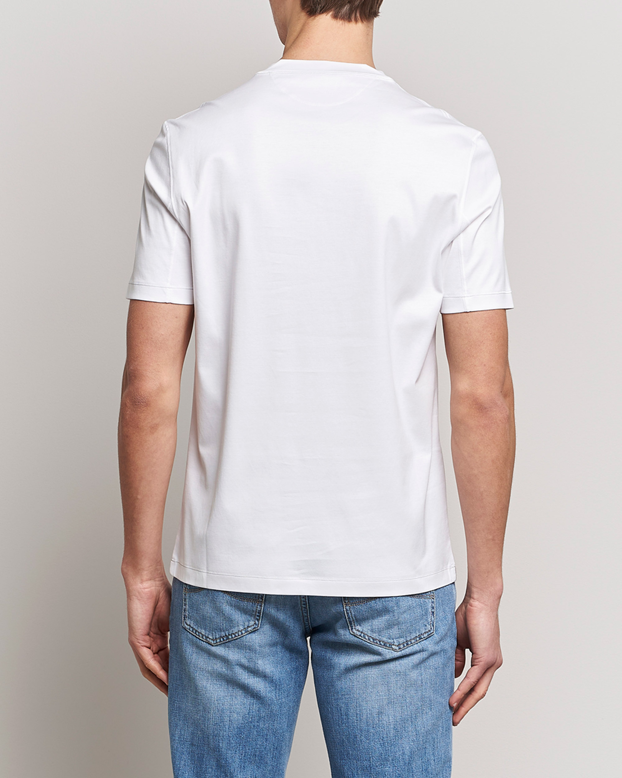 Men | T-Shirts | Brunello Cucinelli | Short Sleeve Logo T-shirt White