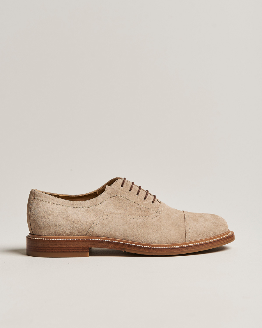 Men | Brunello Cucinelli Cap Toe Oxford Desert Suede | Brunello Cucinelli | Cap Toe Oxford Desert Suede