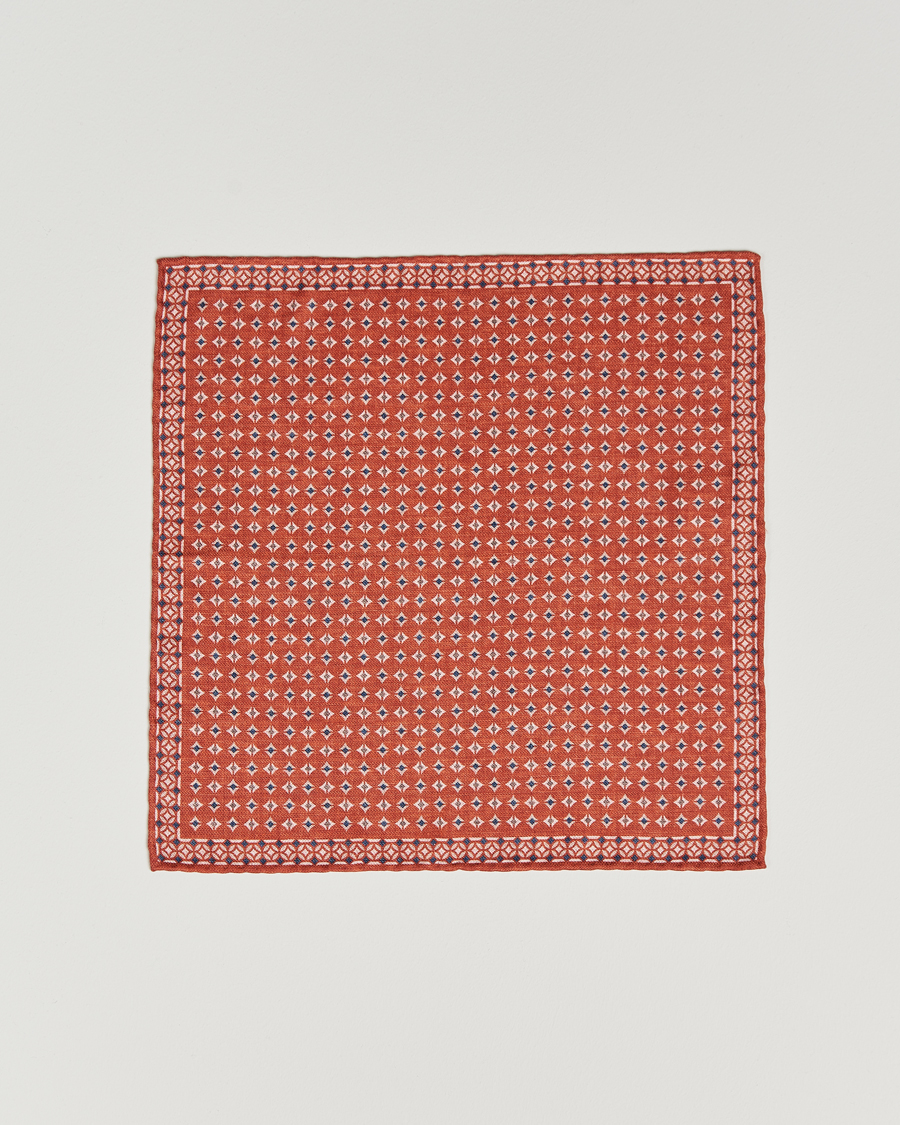 Men | Brunello Cucinelli Silk Pocket Square Orange | Brunello Cucinelli | Silk Pocket Square Orange