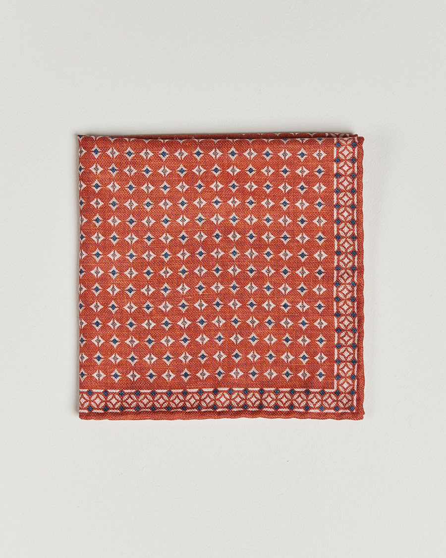 Men | Brunello Cucinelli Silk Pocket Square Orange | Brunello Cucinelli | Silk Pocket Square Orange