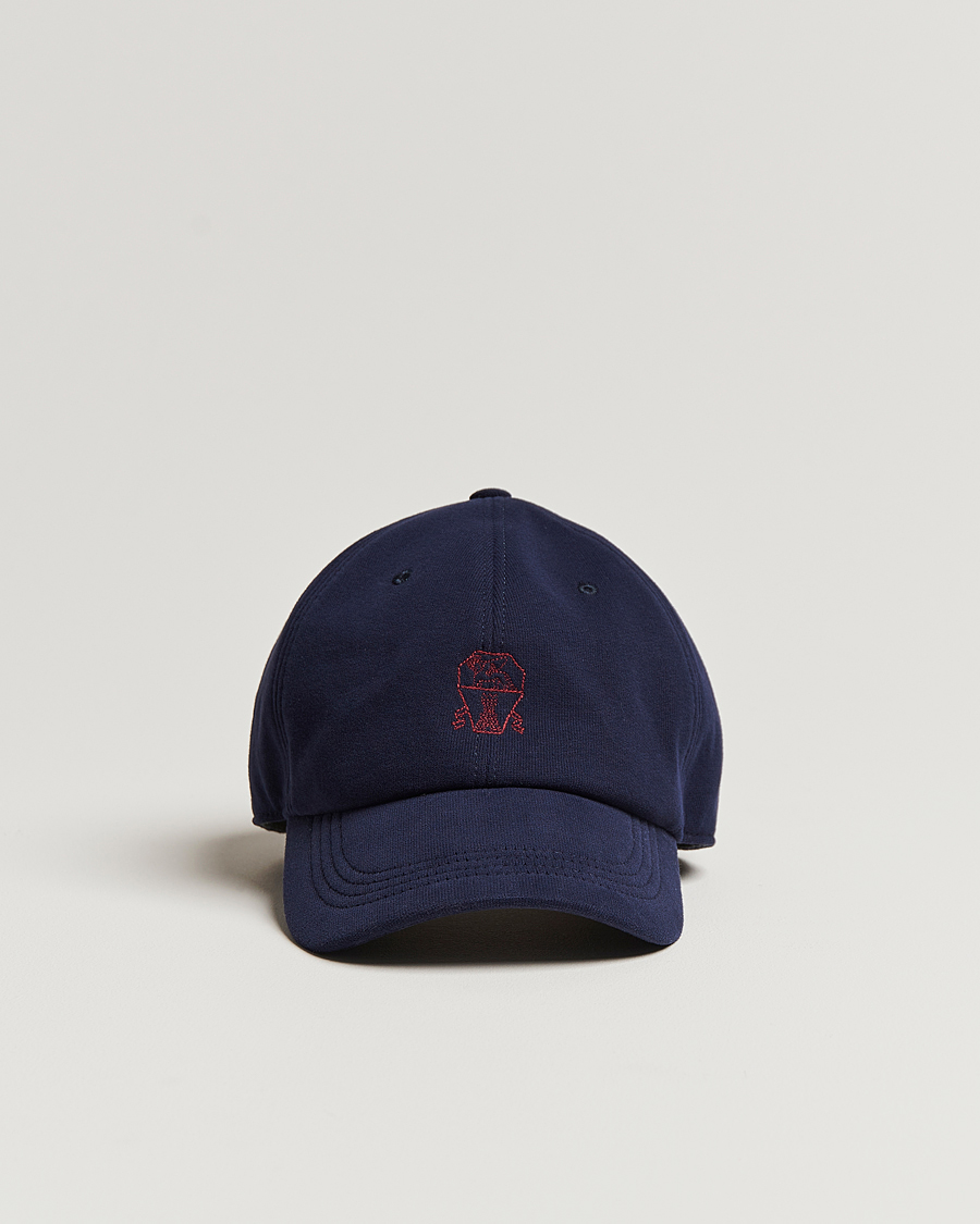 Men | Brunello Cucinelli Peach Baseball Cap Navy | Brunello Cucinelli | Peach Baseball Cap Navy
