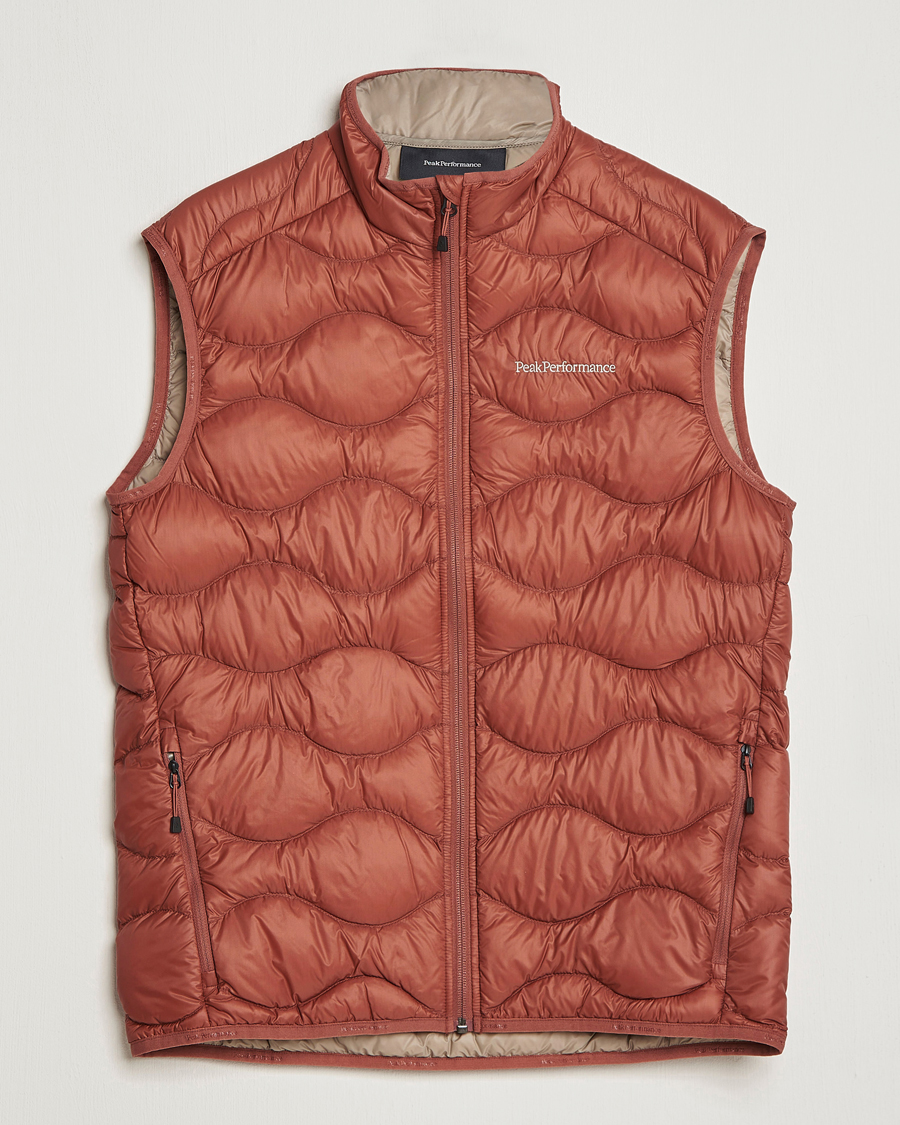 Men | Gilets | Peak Performance | Helium Down Vest Classic Clay
