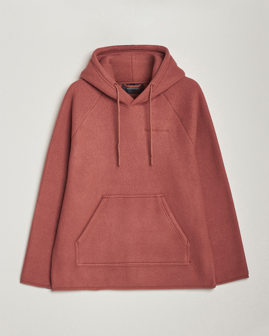 Men | Sweaters & Knitwear | Peak Performance | Fleece Hood Classic Clay