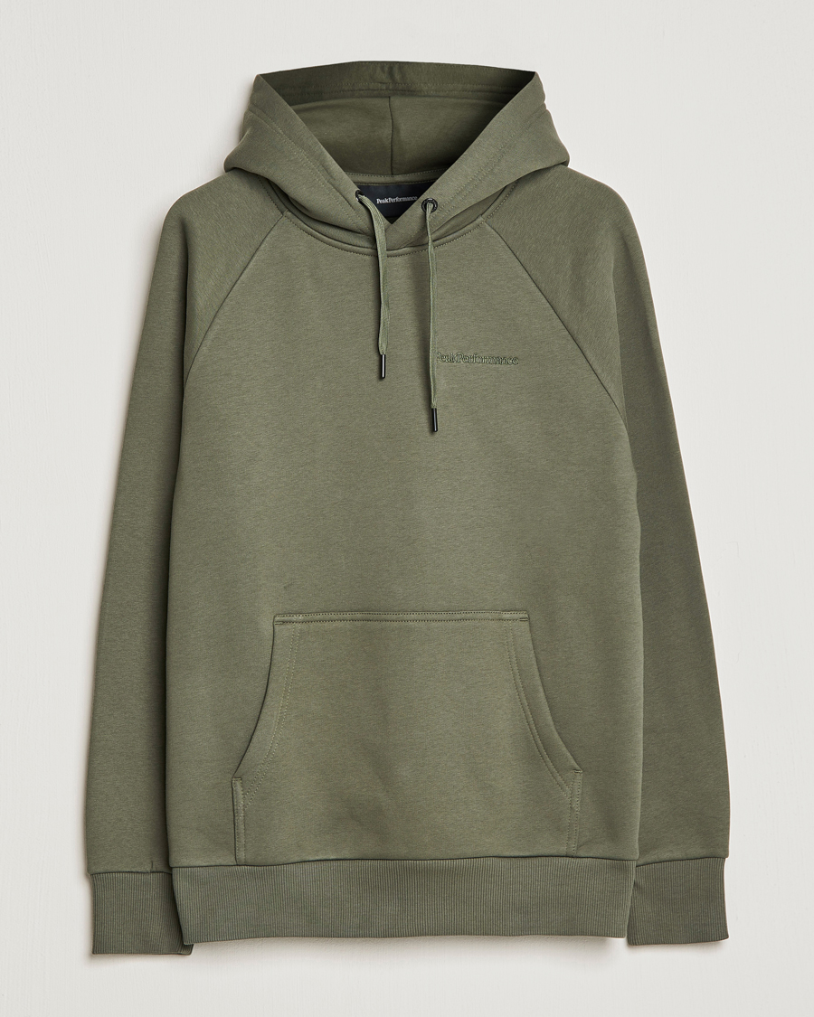Men | Sweaters & Knitwear | Peak Performance | Original Small Logo Hood Pine Needel