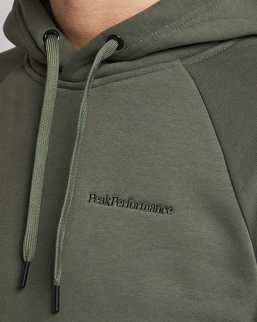 Men | Sweaters & Knitwear | Peak Performance | Original Small Logo Hood Pine Needel