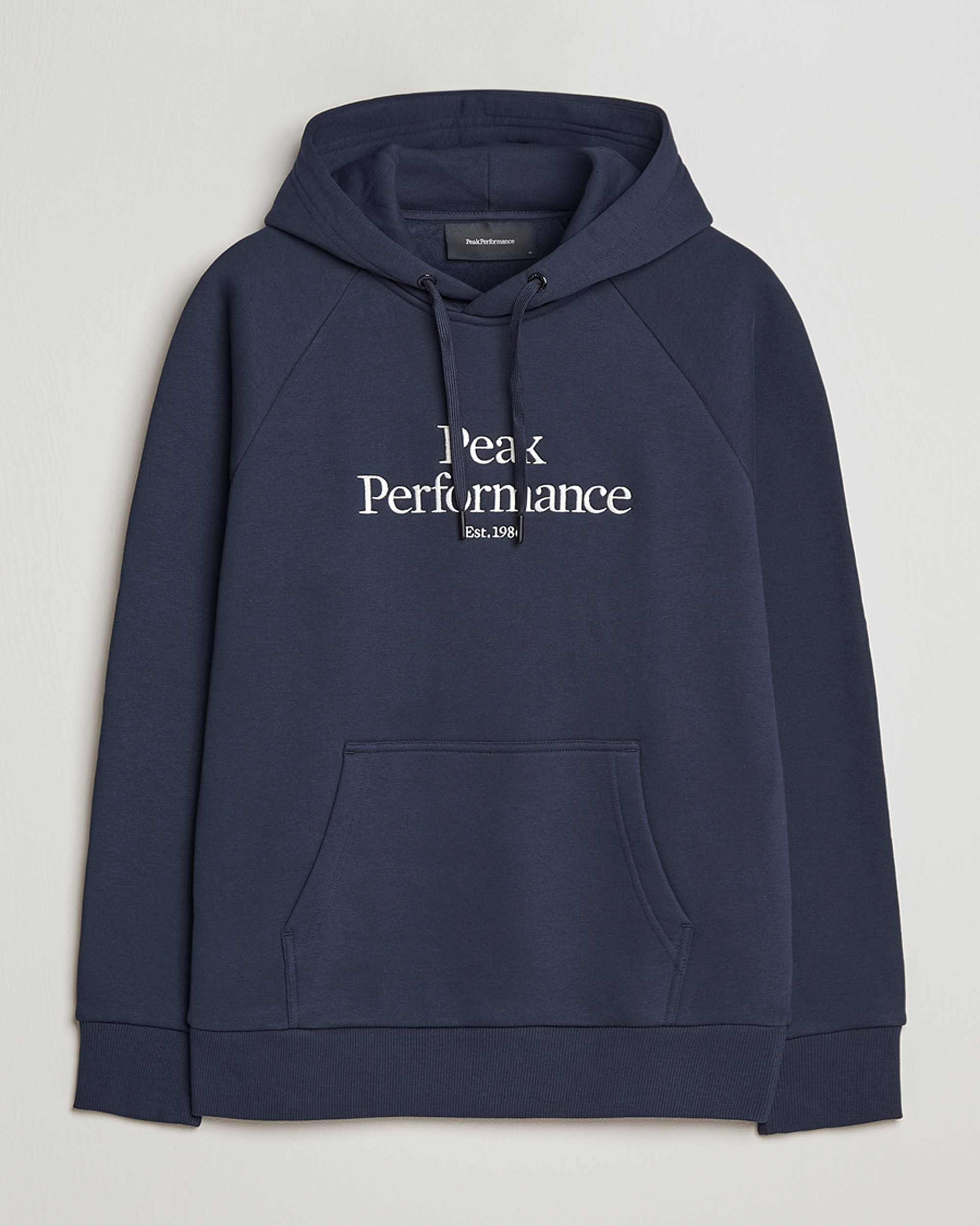 Men | Sweaters & Knitwear | Peak Performance | Original Logo Hoodie Blue Shadow