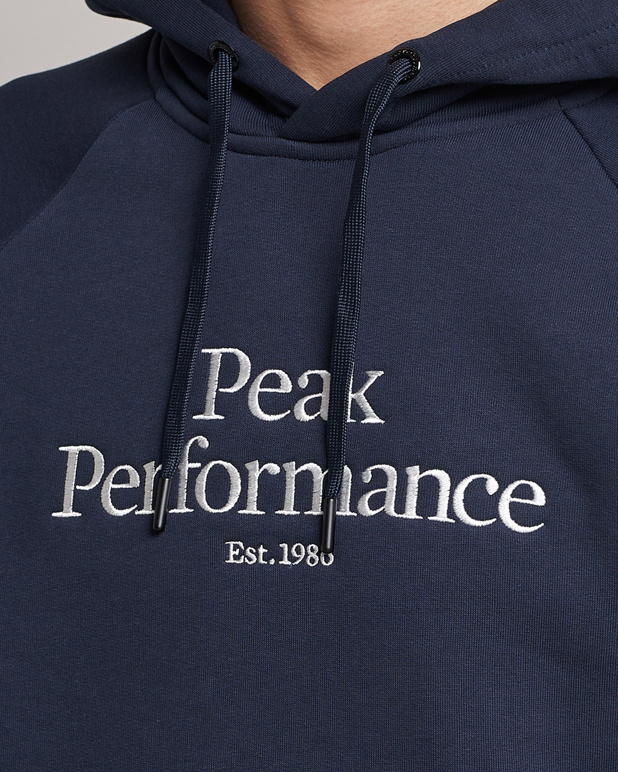 Men | Sweaters & Knitwear | Peak Performance | Original Logo Hoodie Blue Shadow