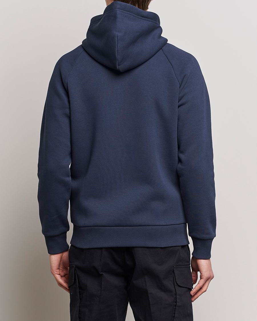Men | Sweaters & Knitwear | Peak Performance | Original Logo Full Zip Hoodie Blue Shadow