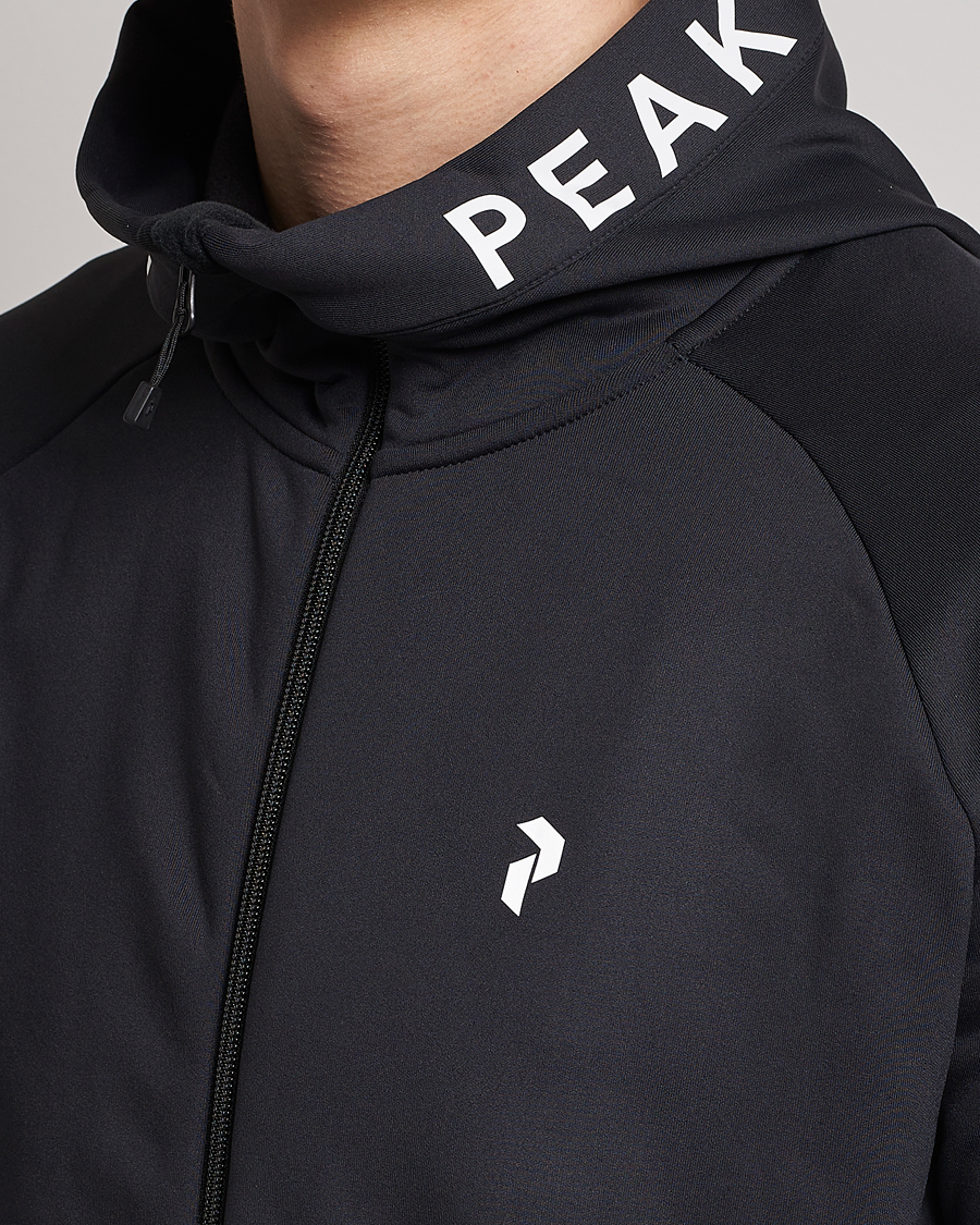Men | Sweaters & Knitwear | Peak Performance | Rider Zip Hood Fleece Black
