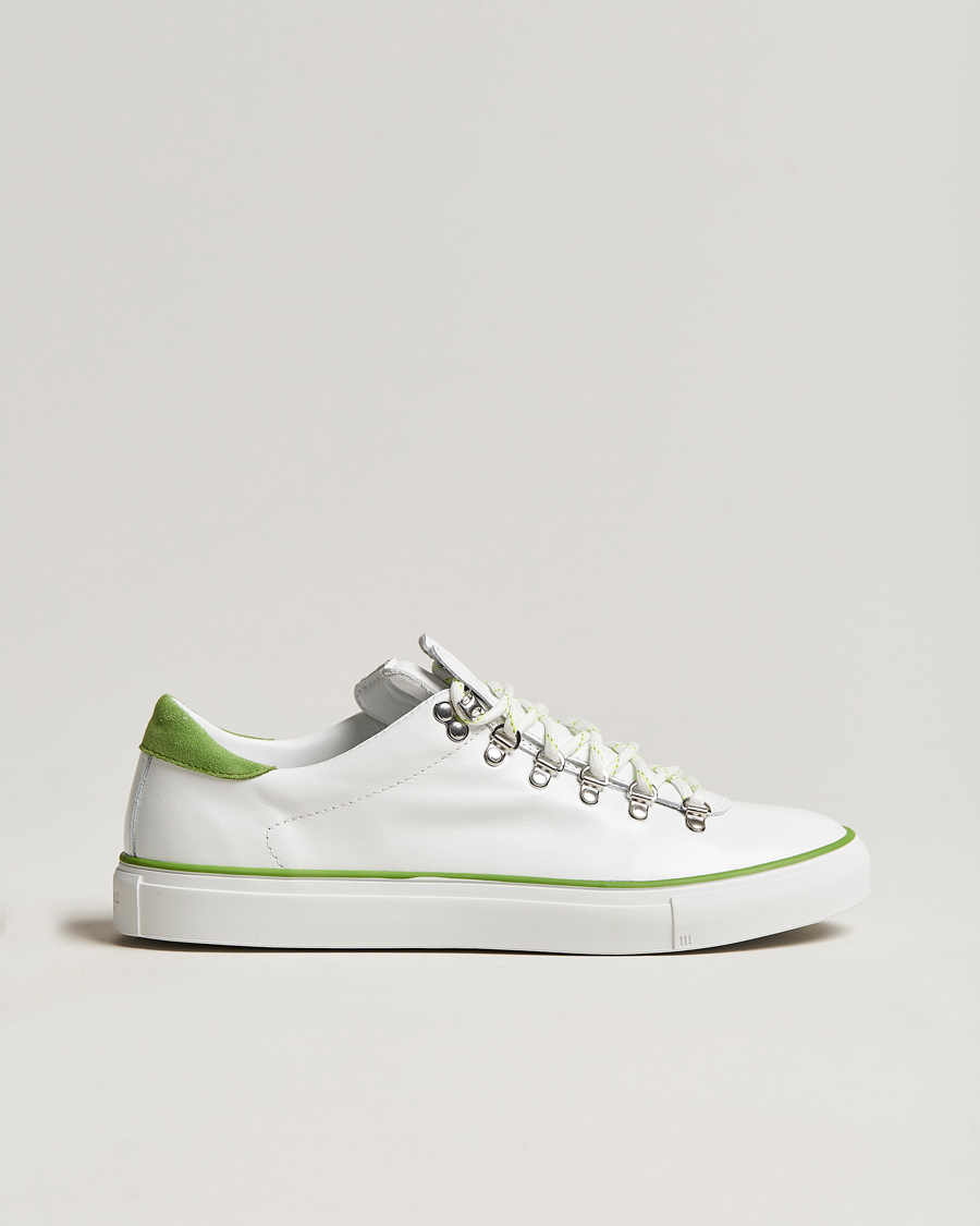 Men | Diemme Marostica Low Sneaker White Nappa Lime | Diemme | Marostica Low Sneaker White Nappa Lime