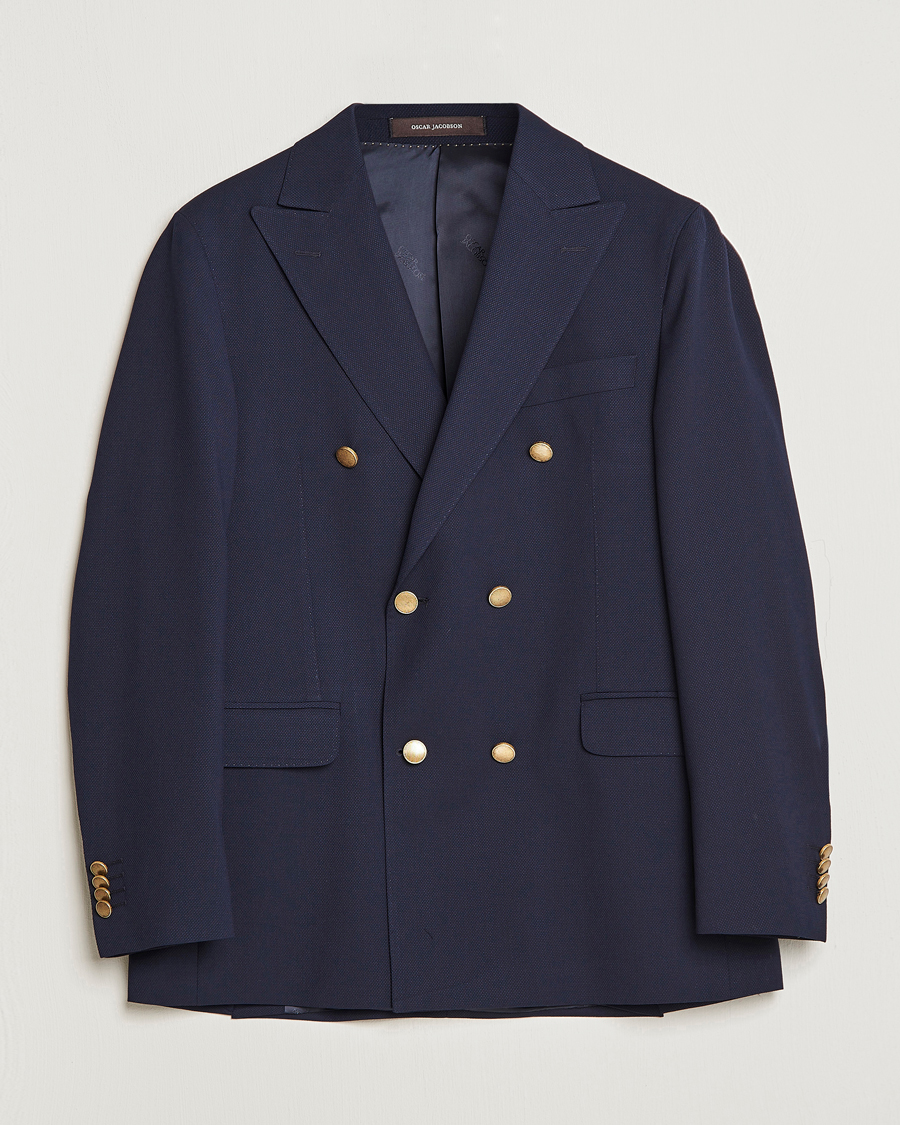 Men | Blazers | Oscar Jacobson | Farris Double Breasted Club Blazer Navy