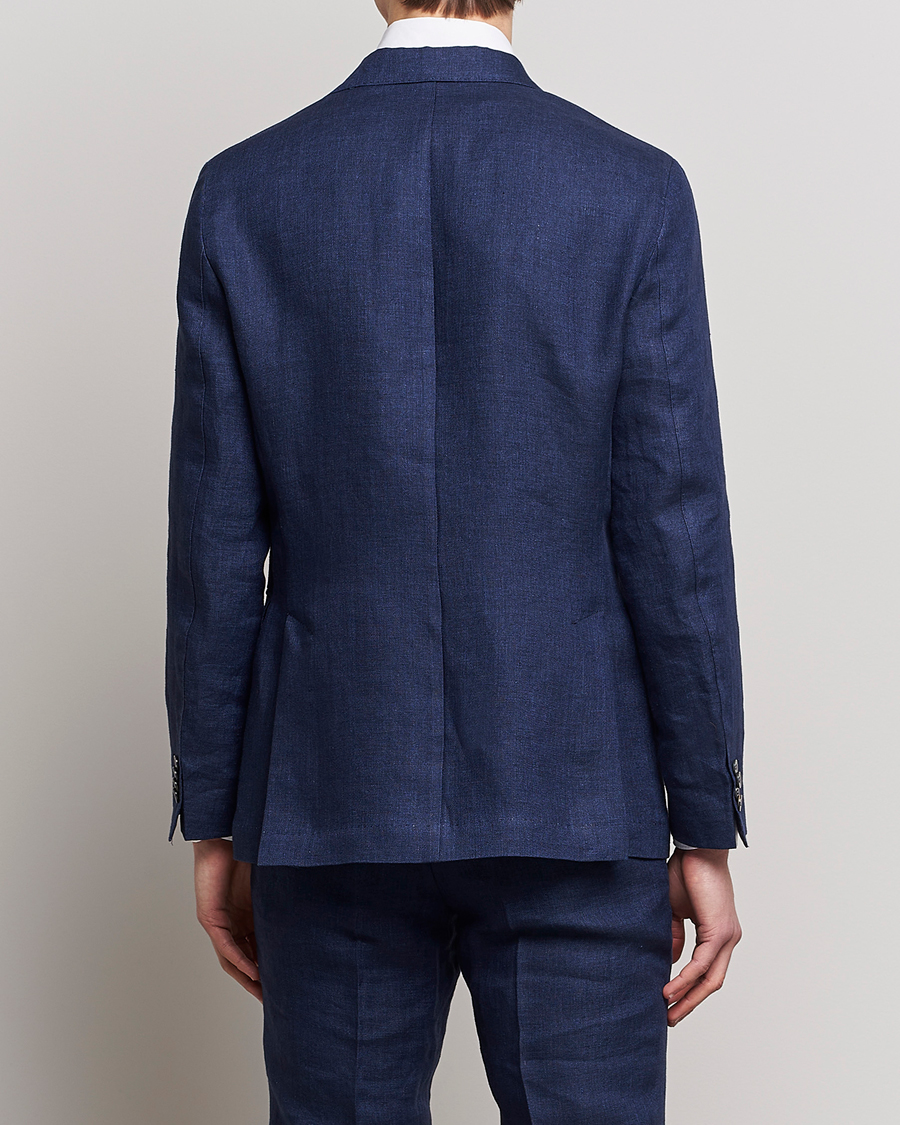 Men | Blazers | Oscar Jacobson | Ferry Soft Linen Blazer Navy