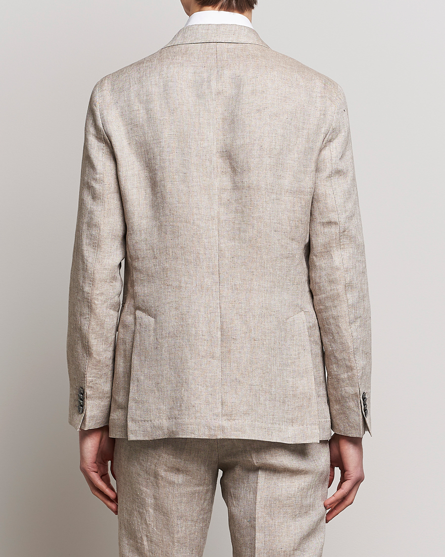 Men | Blazers | Oscar Jacobson | Ferry Soft Linen Blazer Beige
