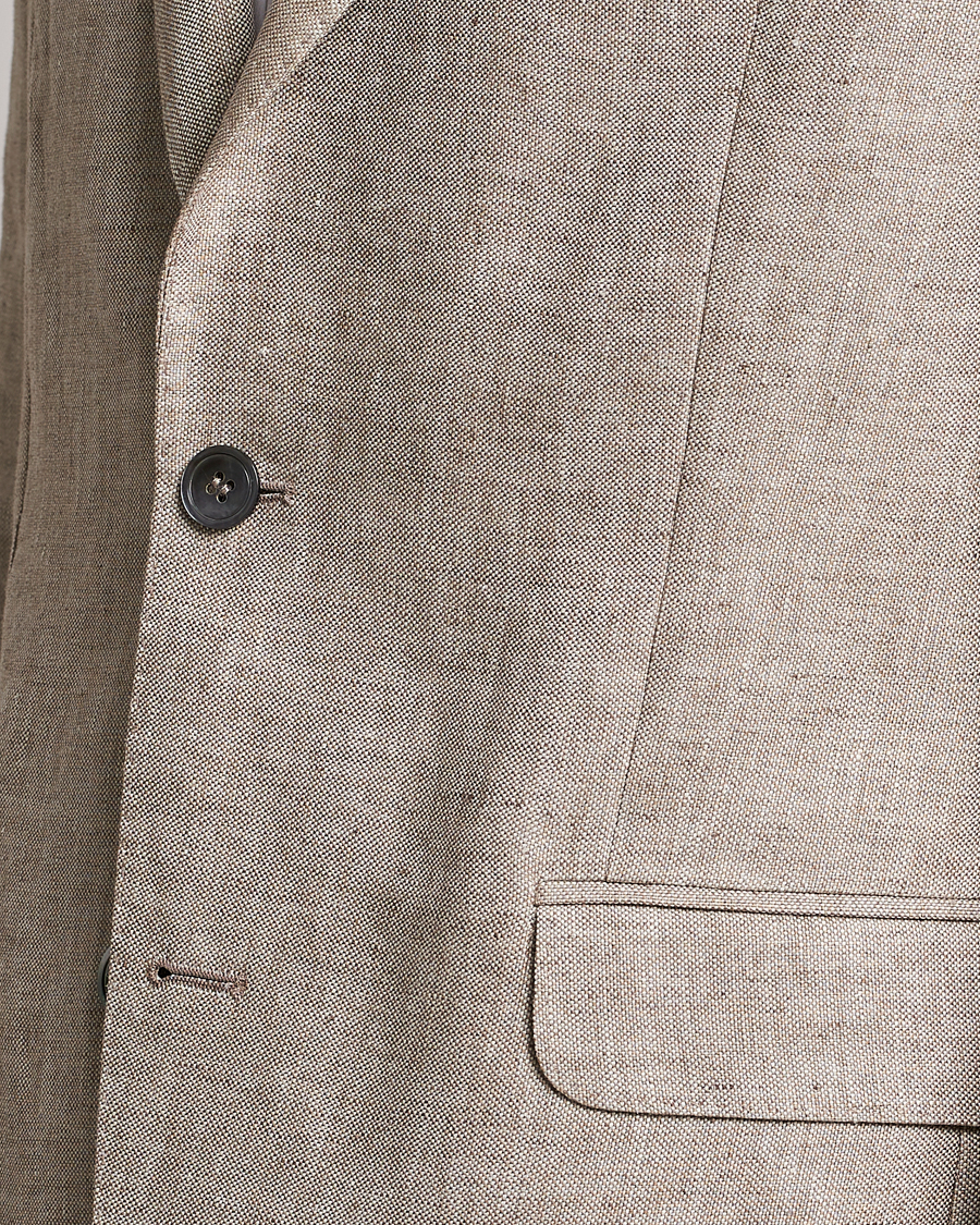 Men | Blazers | Oscar Jacobson | Ferry Soft Linen Blazer Beige