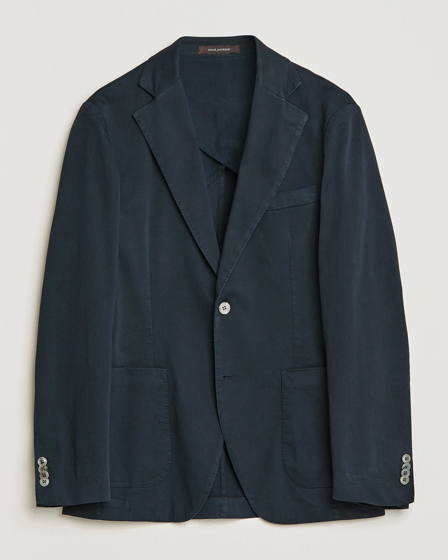 Men | Blazers | Oscar Jacobson | Egel Cotton Blazer Navy
