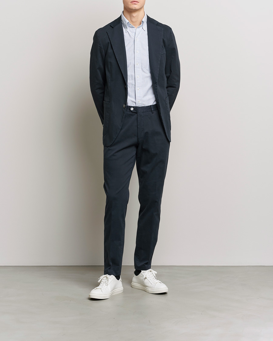 Men | Blazers | Oscar Jacobson | Egel Cotton Blazer Navy
