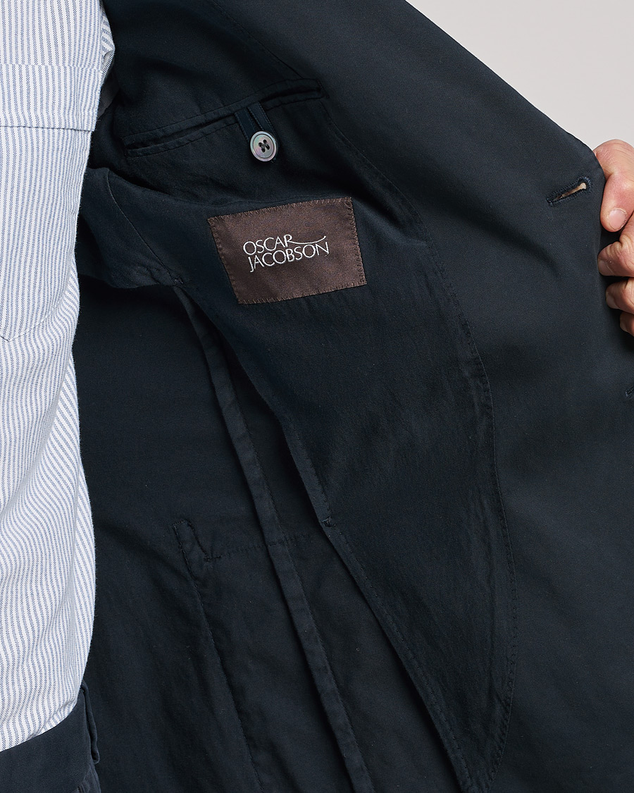 Men | Blazers | Oscar Jacobson | Egel Cotton Blazer Navy