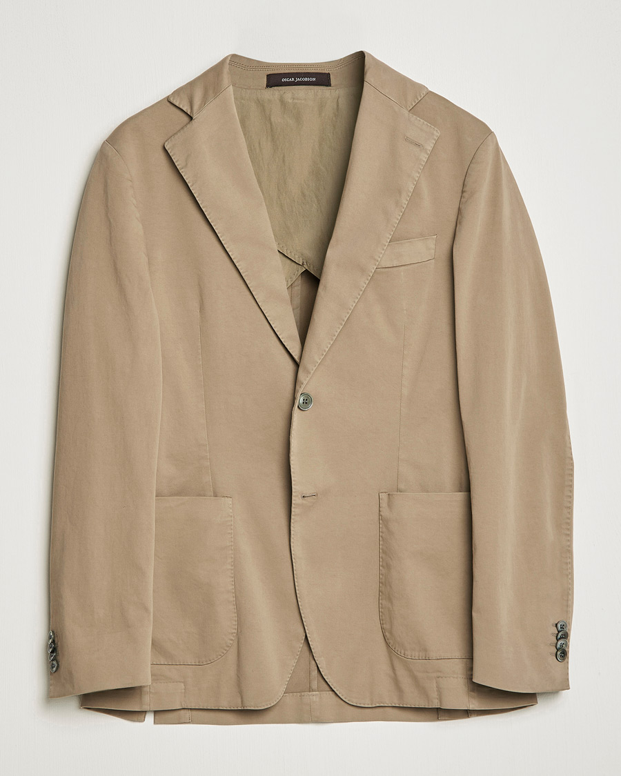 Men | Blazers | Oscar Jacobson | Egel Cotton Blazer Beige