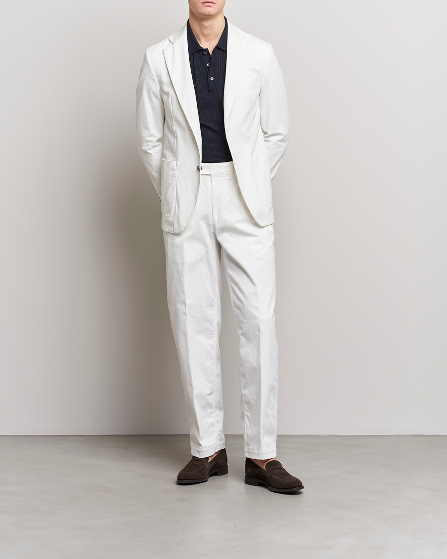 Men | Blazers | Oscar Jacobson | Egel Cotton Blazer White