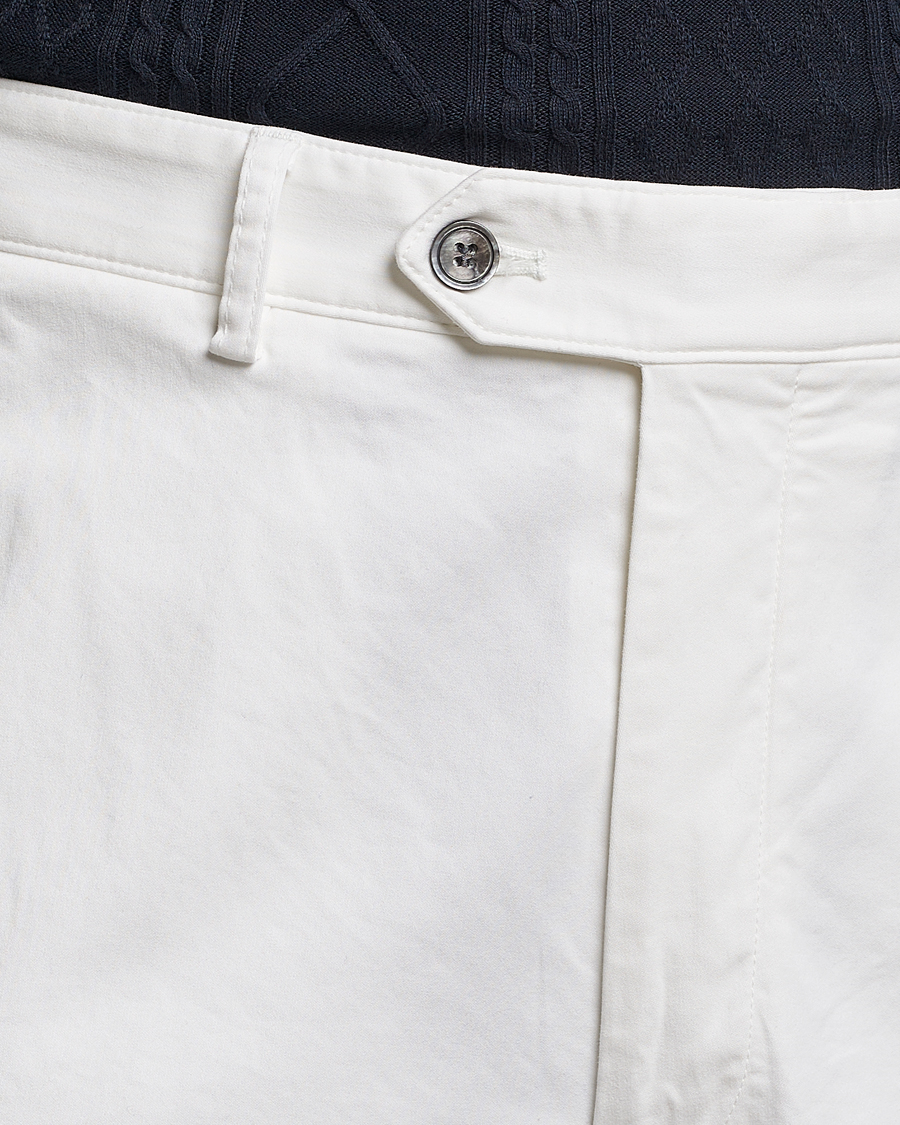 Men | Trousers | Oscar Jacobson | Tanker Pleat Cotton Trousers Off White