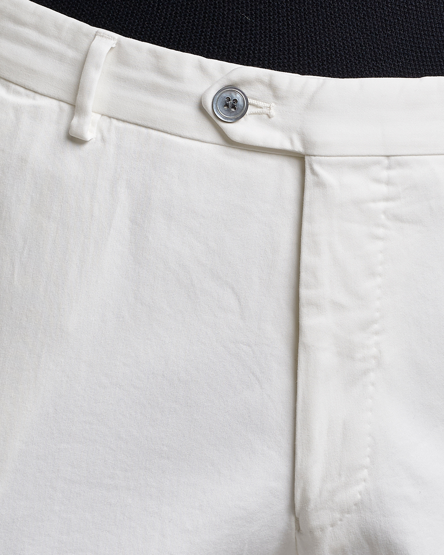 Men | Trousers | Oscar Jacobson | Denz Casual Cotton Trousers White