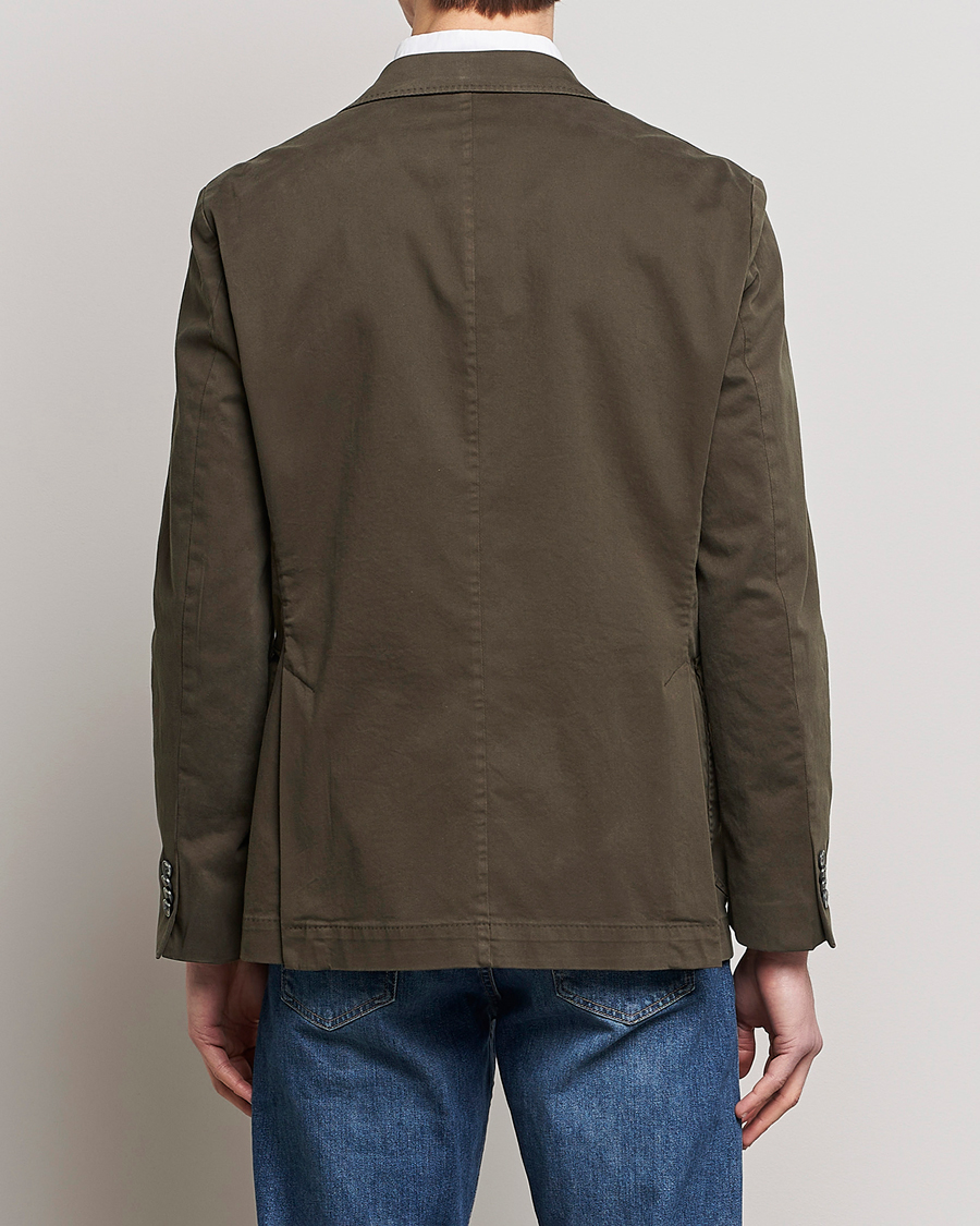 Men | Blazers | Oscar Jacobson | Friso Cotton Safari Blazer Dark Green