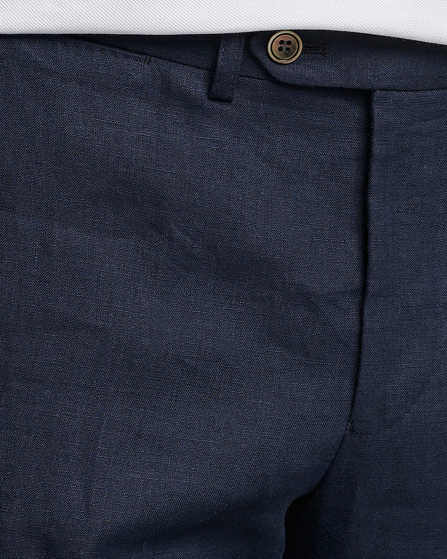 Men | Shorts | Oscar Jacobson | Declan Linen Shorts Navy