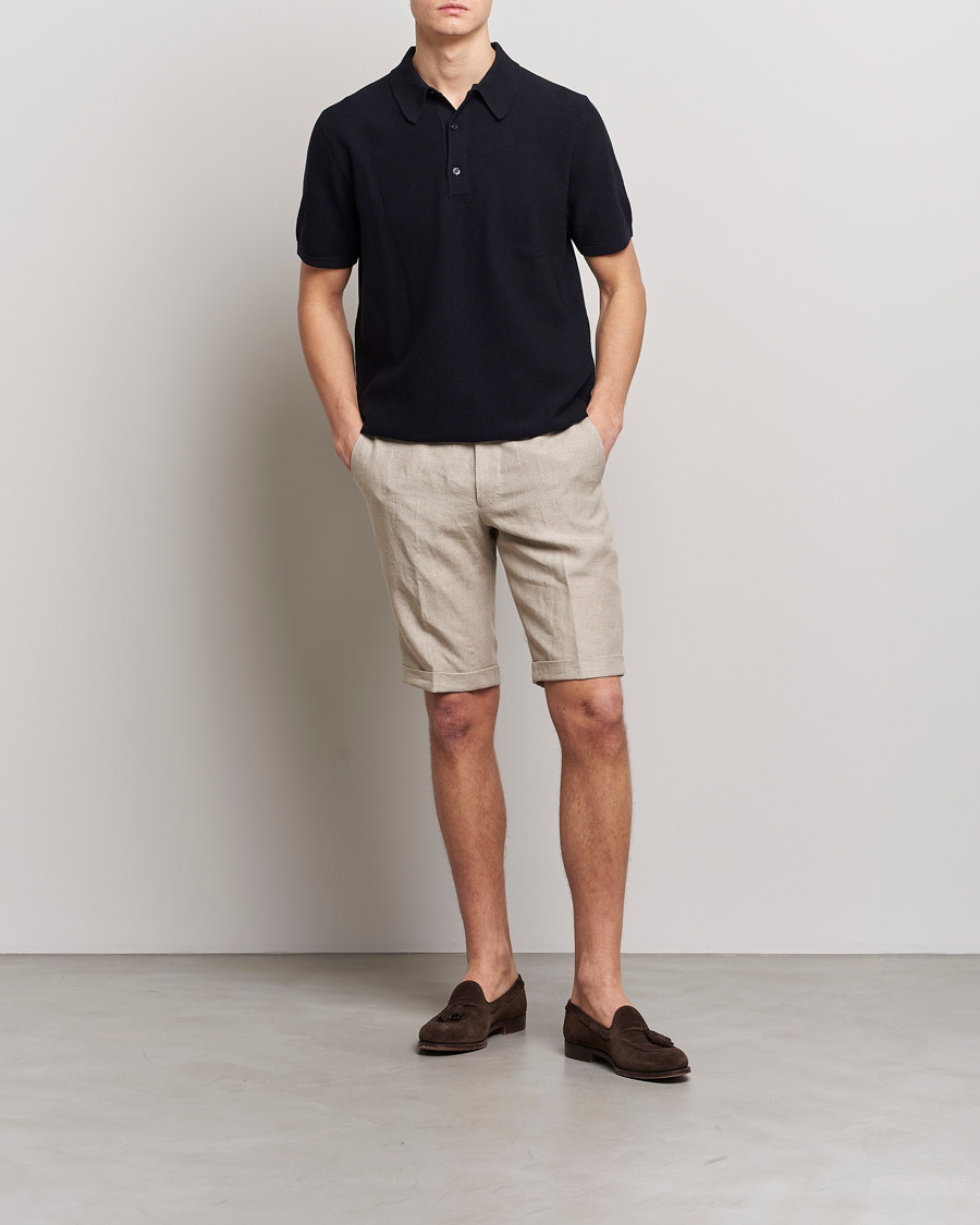 Men | Shorts | Oscar Jacobson | Declan Linen Shorts Beige