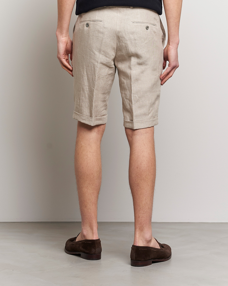 Men | Shorts | Oscar Jacobson | Declan Linen Shorts Beige
