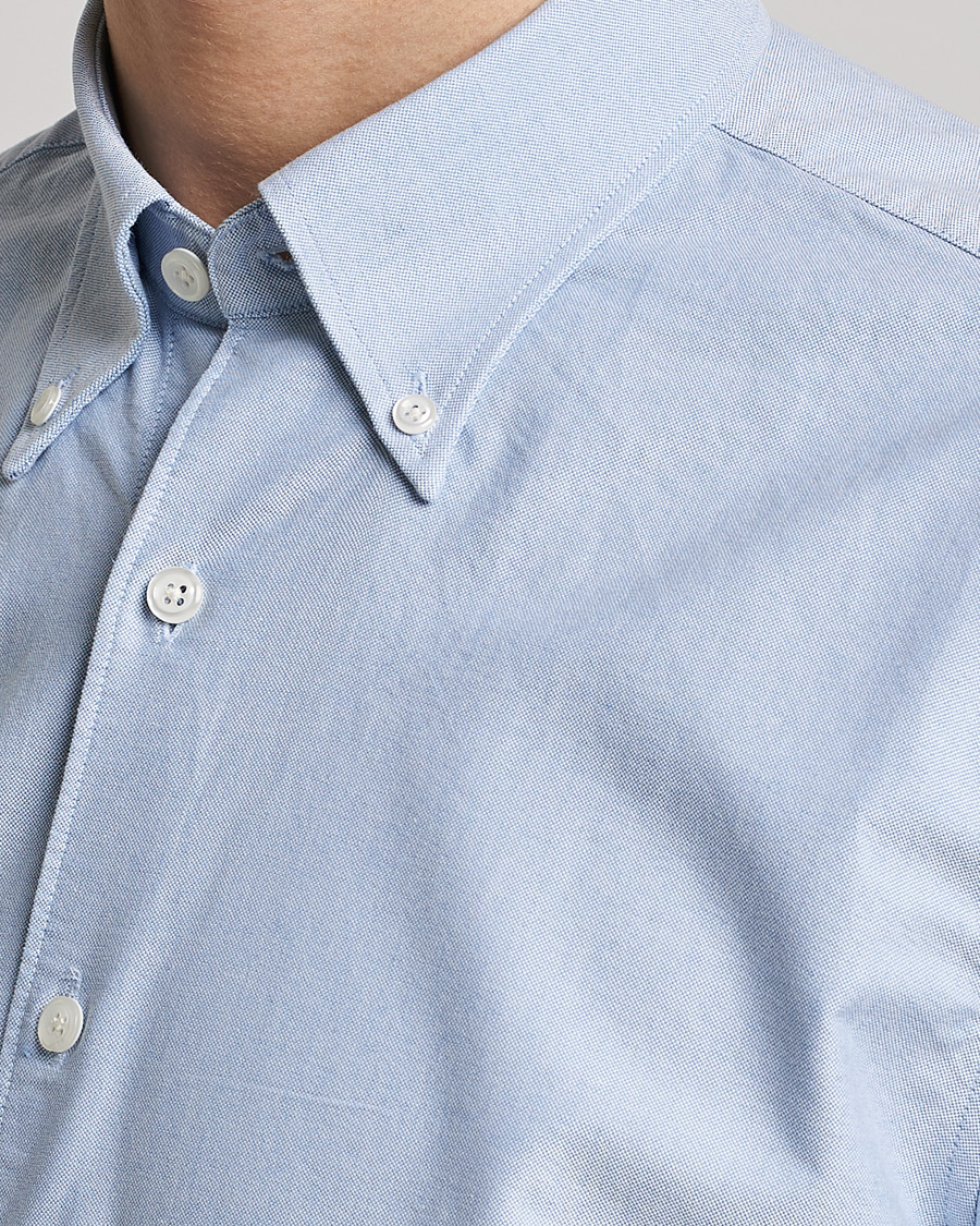 Men | Shirts | Oscar Jacobson | Regular Fit Button Down Oxford Shirt Light Blue