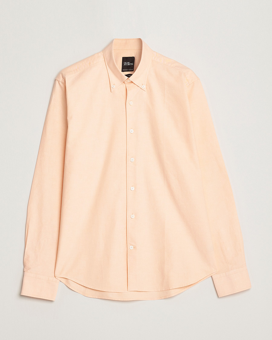 Men | Shirts | Oscar Jacobson | Regular Fit Button Down Oxford Shirt Orange