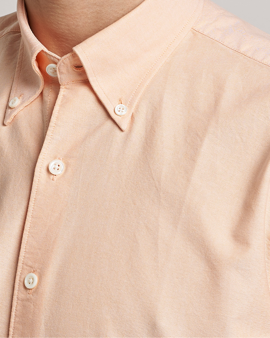 Men | Shirts | Oscar Jacobson | Regular Fit Button Down Oxford Shirt Orange