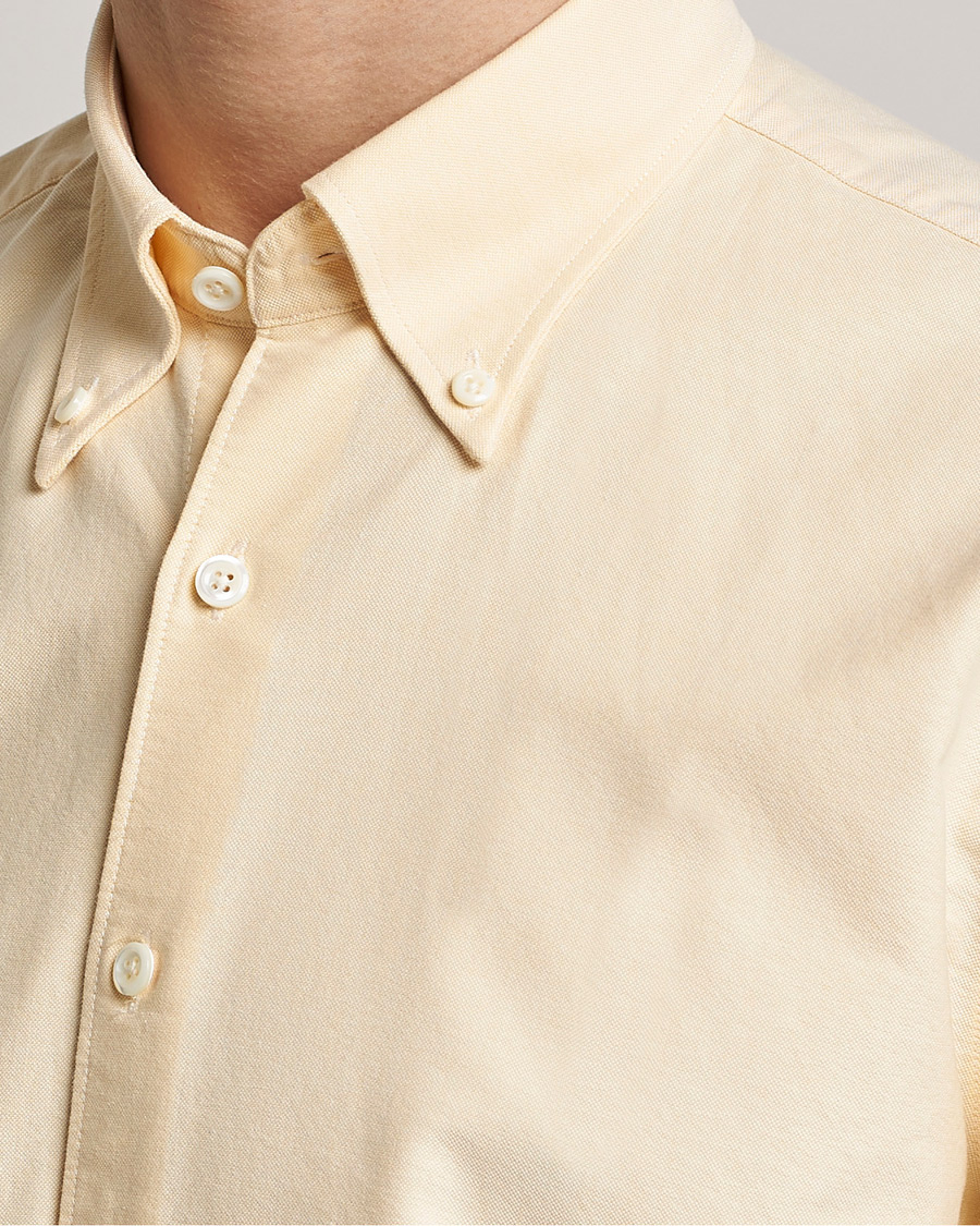 Men | Shirts | Oscar Jacobson | Regular Fit Button Down Oxford Shirt Yellow