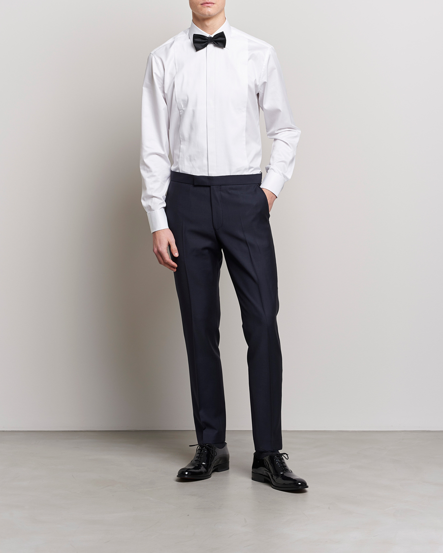 Men | Trousers | Oscar Jacobson | Denz Tuxedo Trousers Navy
