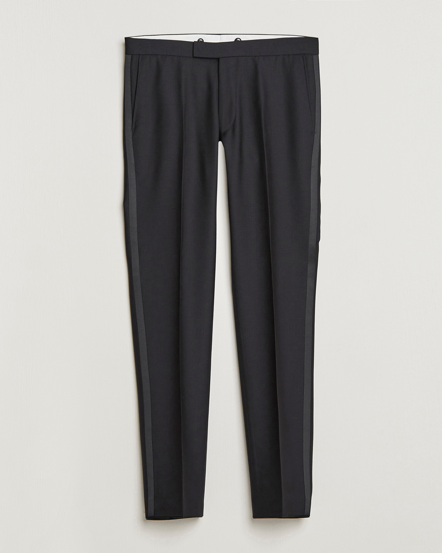 Men | Trousers | Oscar Jacobson | Denz Tuxedo Trousers Black