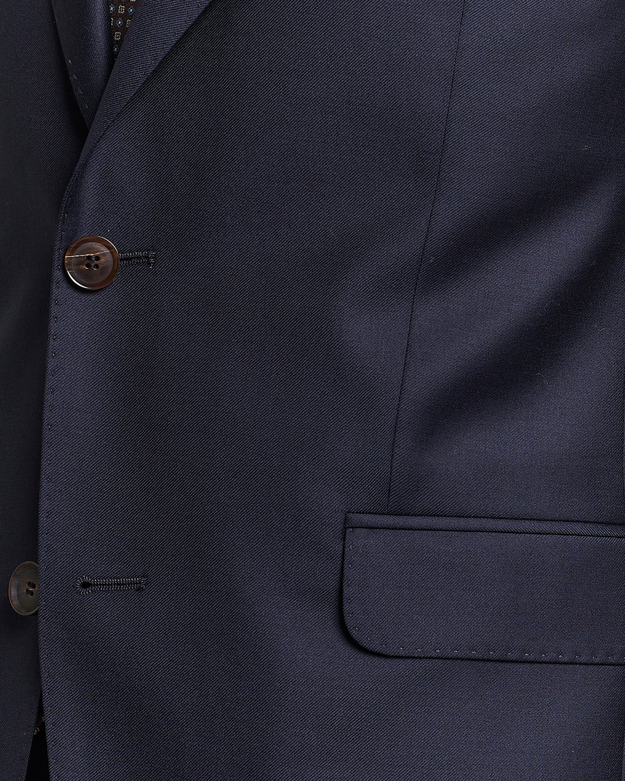 Men | Suits | Oscar Jacobson | Ego Loro Piana Zelander Merino Wool Suit Navy