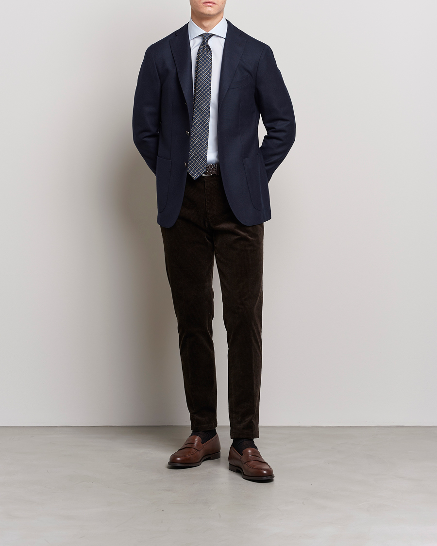 Men | Shirts | Kamakura Shirts | Slim Fit Broadcloth Shirt Light Blue