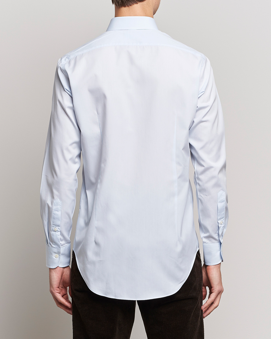 Men | Shirts | Kamakura Shirts | Slim Fit Broadcloth Shirt Light Blue