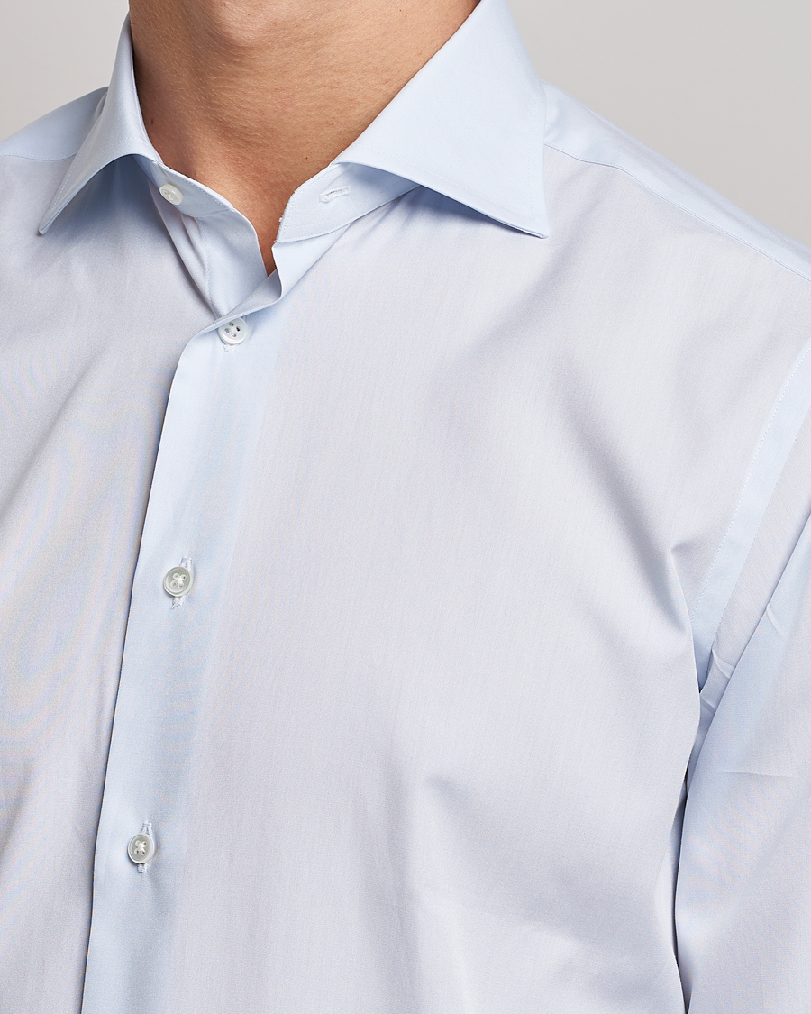 Men | Shirts | Kamakura Shirts | Slim Fit Broadcloth Shirt Light Blue