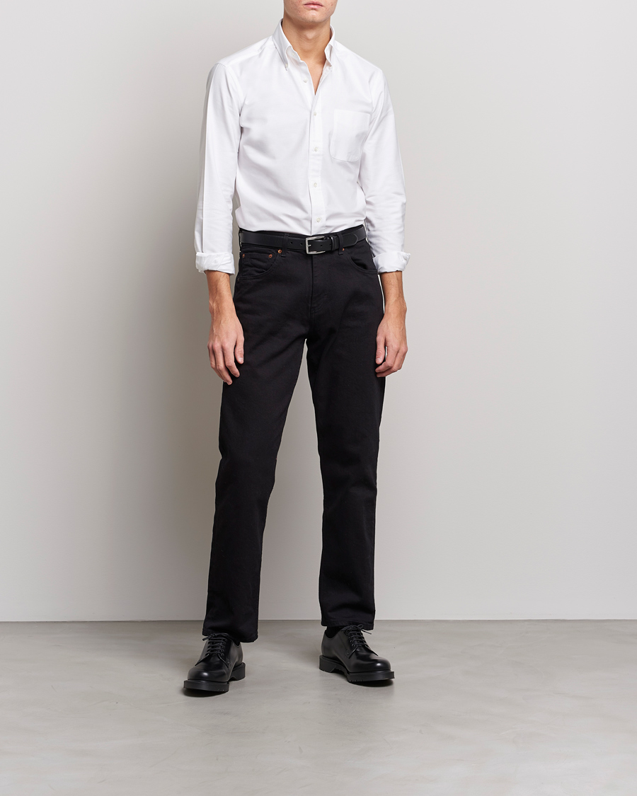 Men | Oxford Shirts | Kamakura Shirts | Slim Fit Oxford BD Shirt White