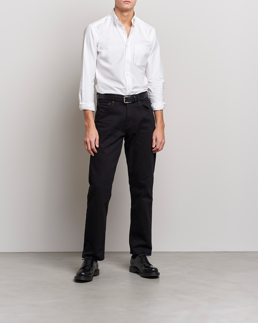 Men | Shirts | Kamakura Shirts | Slim Fit Oxford BD Shirt White