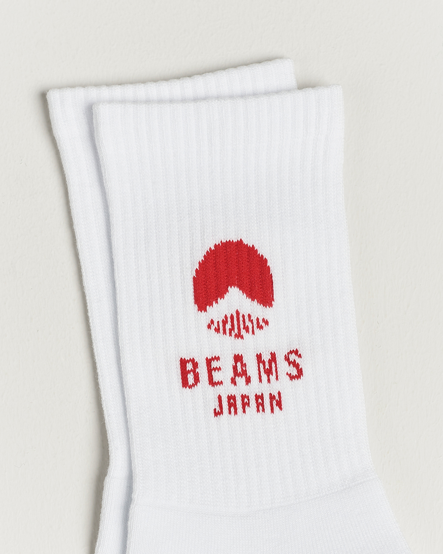 Men | Beams Japan | Beams Japan | Logo Socks White/Red