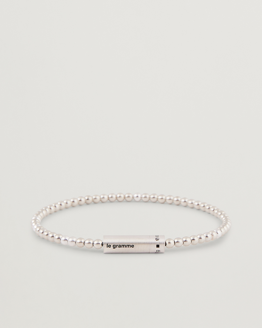 Men | LE GRAMME Beads Bracelet Brushed Sterling Silver 11g | LE GRAMME | Beads Bracelet Brushed Sterling Silver 11g