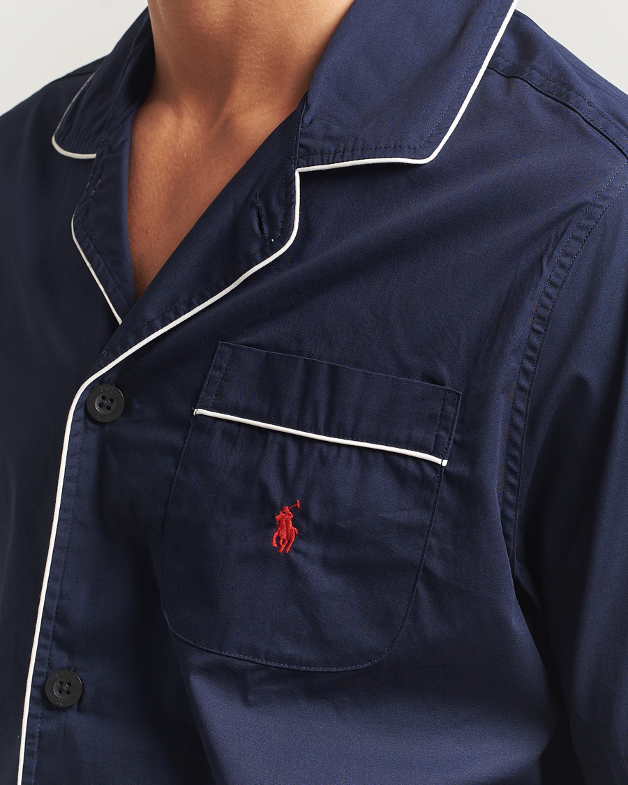 Men | Pyjamas & Robes | Polo Ralph Lauren | Cotton Short Pyjama Set Solid Navy