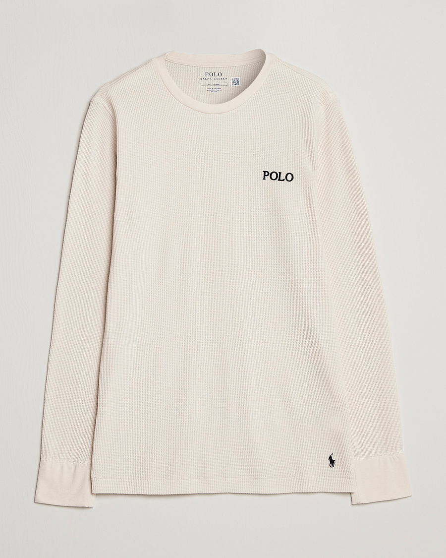 Men | T-Shirts | Polo Ralph Lauren | Waffle Long Sleeve Crew Neck Guide Cream