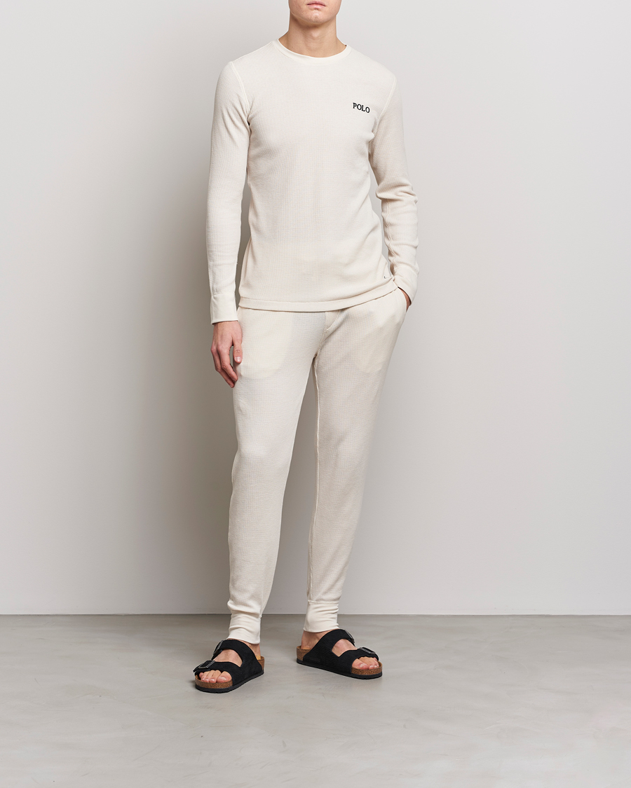 Men | T-Shirts | Polo Ralph Lauren | Waffle Long Sleeve Crew Neck Guide Cream