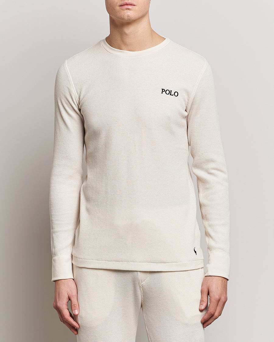 Men | T-Shirts | Polo Ralph Lauren | Waffle Long Sleeve Crew Neck Guide Cream
