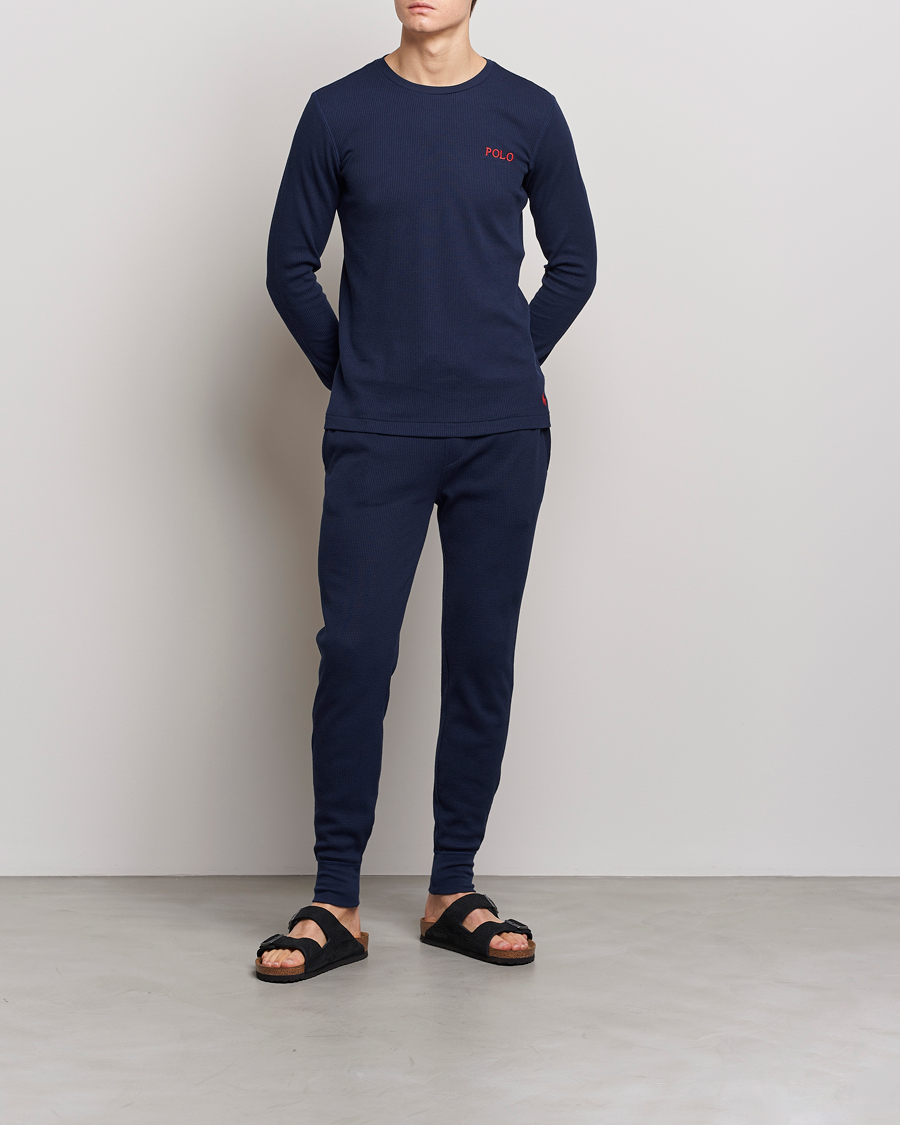 Men | T-Shirts | Polo Ralph Lauren | Waffle Long Sleeve Crew Neck Cruise Navy