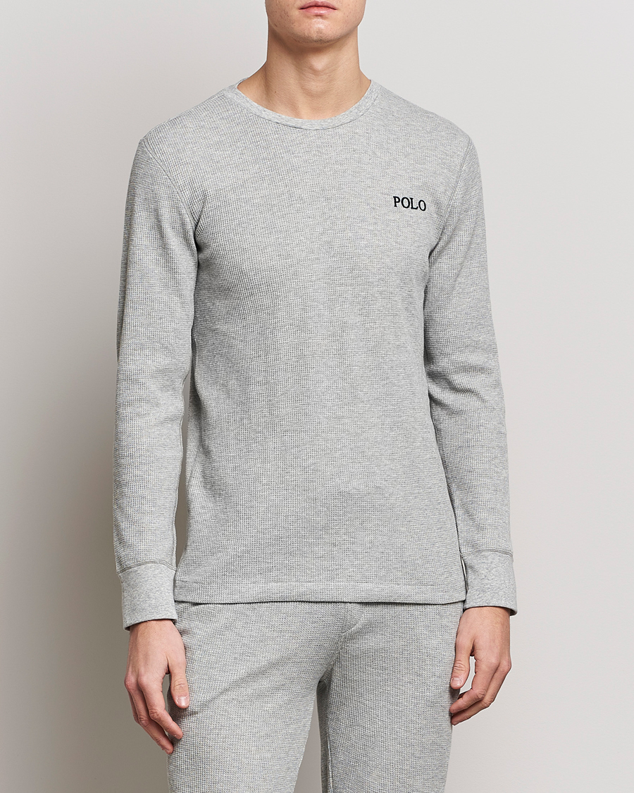 Men | T-Shirts | Polo Ralph Lauren | Waffle Long Sleeve Crew Neck Andover Heather