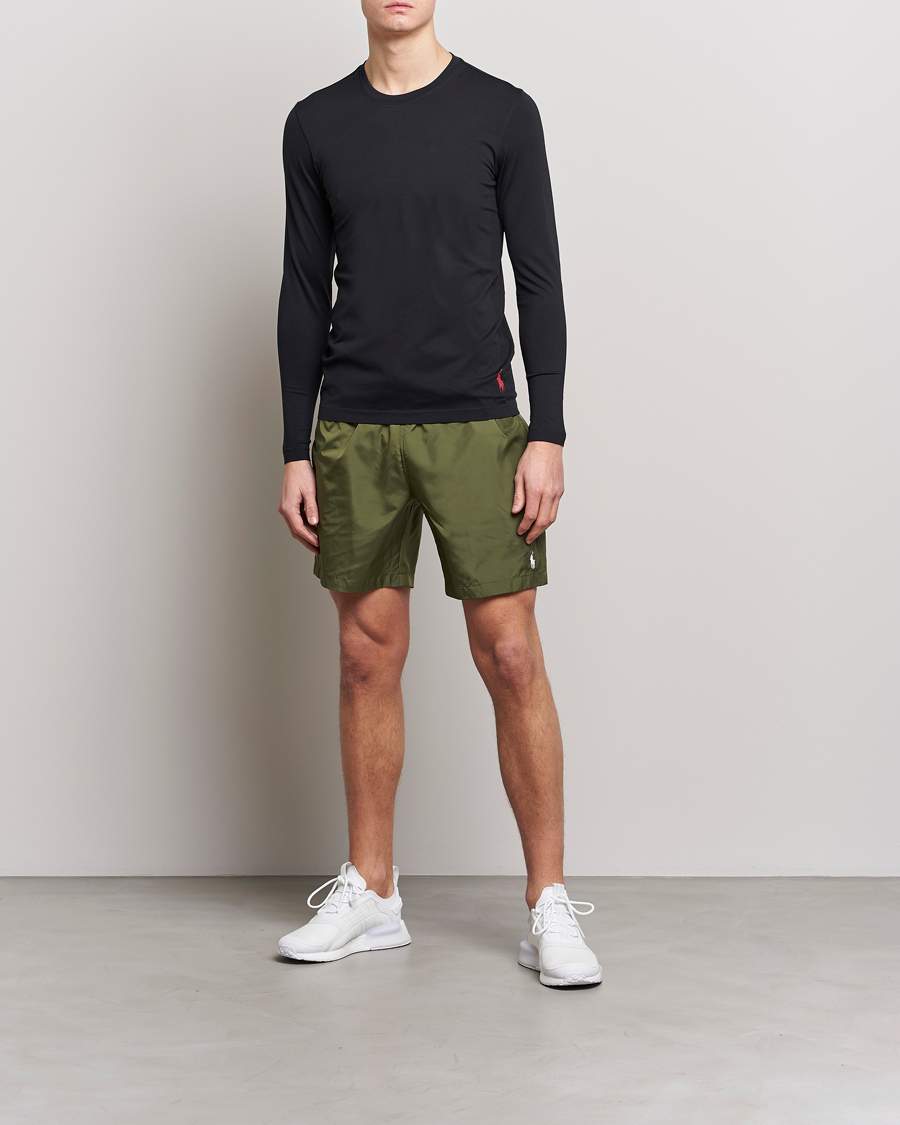 Men | T-Shirts | Polo Ralph Lauren | Performance Seamless Long Sleeve Tee Polo Black